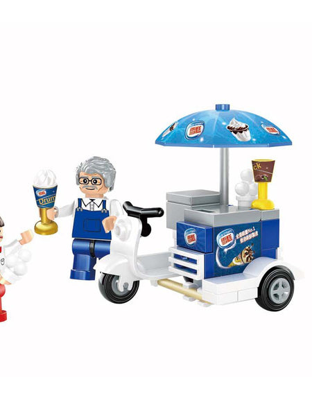 Royal Toys Building Blocks City Story Bricks RT07:Hong Kong Ice Cream Tricycler (62 Pcs)