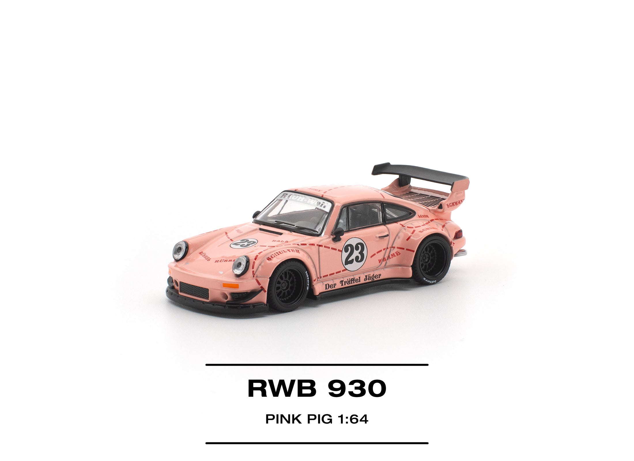 (Pre-order) POPRACE 1/64 - RWB 930 "PINK PIG" Diecast Model Car