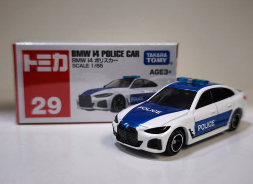 Load image into Gallery viewer, Takara Tomy Tomica No.29 BMW i4 Police Car Die-Cast Vehicle 1:64

