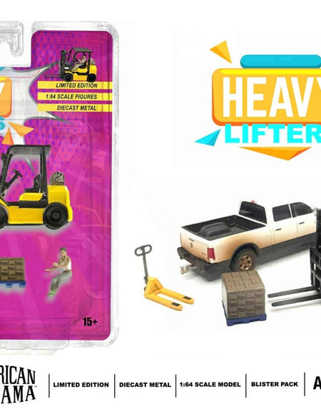 American Diorama 1:64 Figure Set: Heavy Lifters Full Set #AD-2431 (No Truck)