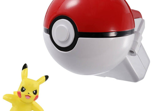 Load image into Gallery viewer, Takara Tomy Pokemon Moncolle PVC Mini Figure -Trouze Pikachu Poké Ball
