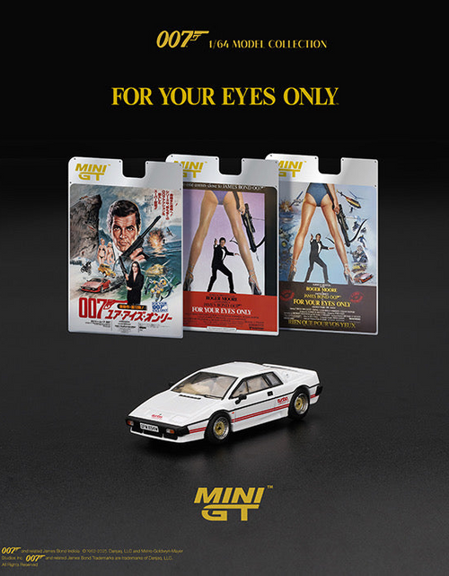 Load image into Gallery viewer, MINI GT 1/64 Lotus Esprit Turbo White 007 &quot;For Your Eyes Only&quot; Car
