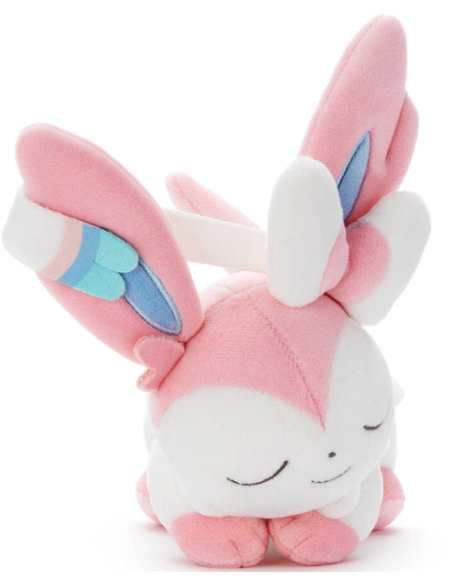 Load image into Gallery viewer, Takara Tomy Arts Pokemon Suya Suya Sleeping Friend S size Sylveon Soft Plush
