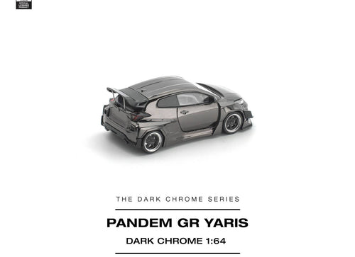 Load image into Gallery viewer, (Pre-order) POP RACE 1/64 PANDEM GR YARIS DARK CHROME Diecast Model Car PRDC-009
