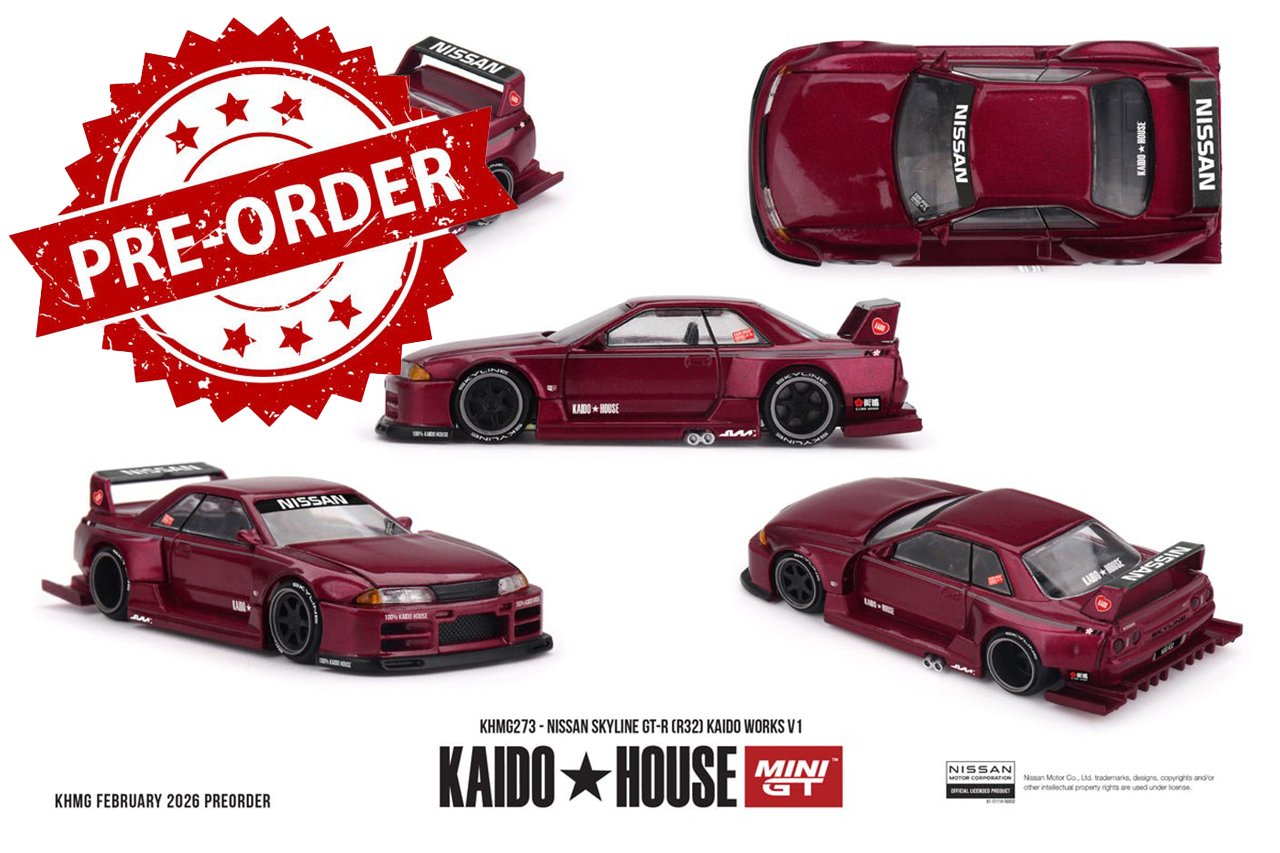 (Pre-order) Kaido House X Mini GT Nissan Skyline GT-R (R32) KAIDO WORKS V1