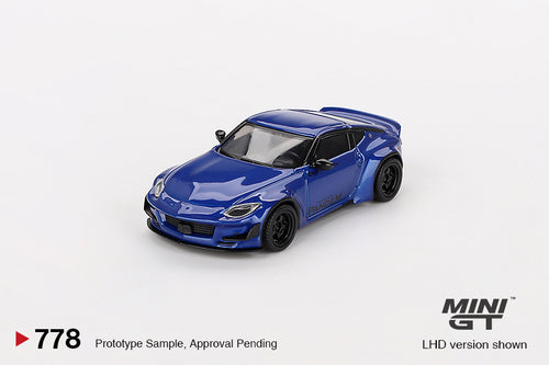 Load image into Gallery viewer, Mini GT #778 1/64 Pandem Nissan Z Seiran Blue Diecast Model Car LHD
