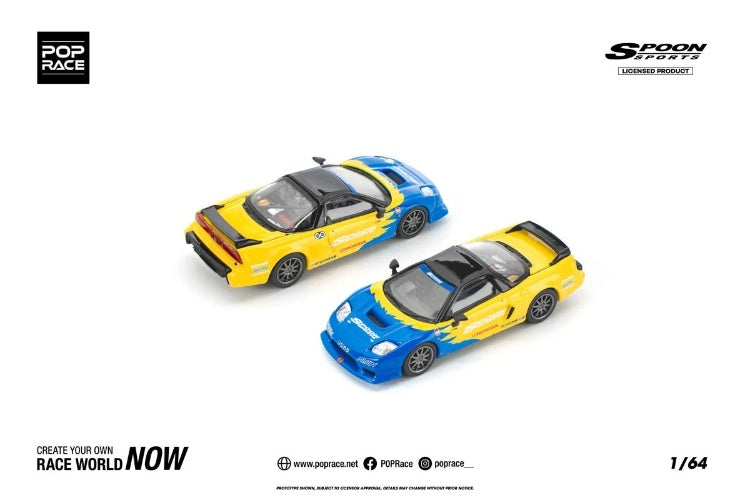 (Pre-order) POP RACE 1/64 HONDA NSX-R SPOON Diecast Model Car #PR640299
