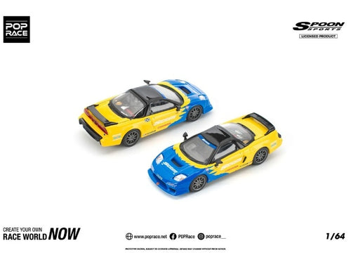 Load image into Gallery viewer, (Pre-order) POP RACE 1/64 HONDA NSX-R SPOON Diecast Model Car #PR640299
