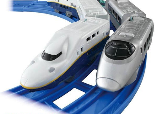 Load image into Gallery viewer, Takara Tomy Plarail Train - Shinkansen Type400 Series Tsubasa &amp; E4 Max
