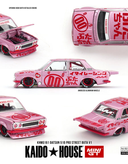 KaidoHouse X Mini GT Datsun 510 Pro Street Buta V1 Model Car