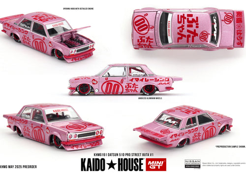 Load image into Gallery viewer, KaidoHouse X Mini GT Datsun 510 Pro Street Buta V1 Model Car

