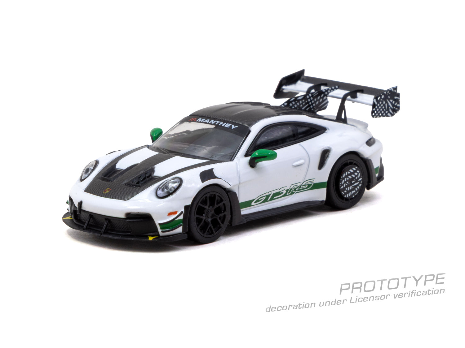 (Pre-order) Tarmac Works 1/64 Porsche GT3RS(992.1) MR White Green Diecast Model