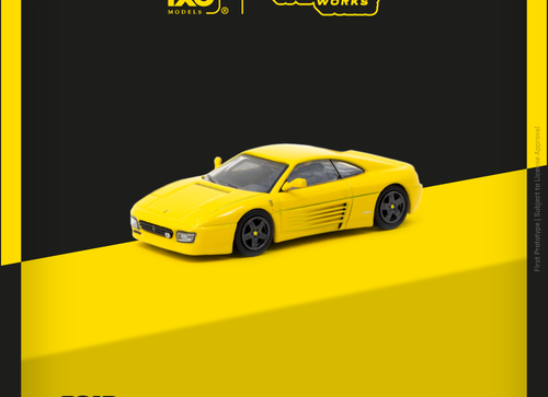 Load image into Gallery viewer, Tarmac Works 1/64 Ferrari 348 Challenge Yellow Diecast Model Car
