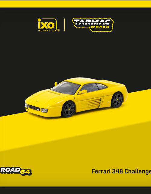 Load image into Gallery viewer, Tarmac Works 1/64 Ferrari 348 Challenge Yellow Diecast Model Car
