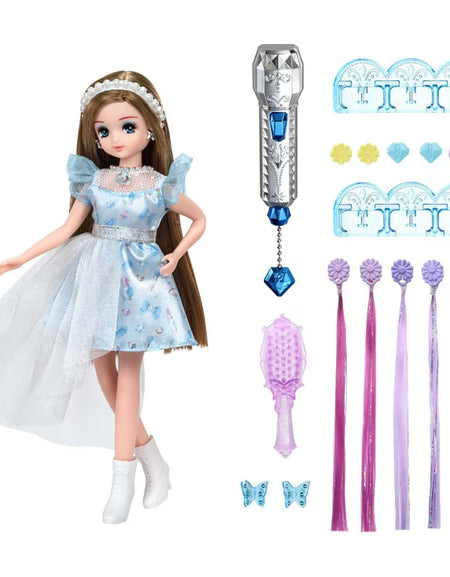 Takara Tomy Licca Hair Extensions Tsubasa-chan Fav Blue Doll Set