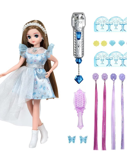Load image into Gallery viewer, Takara Tomy Licca Hair Extensions Tsubasa-chan Fav Blue Doll Set
