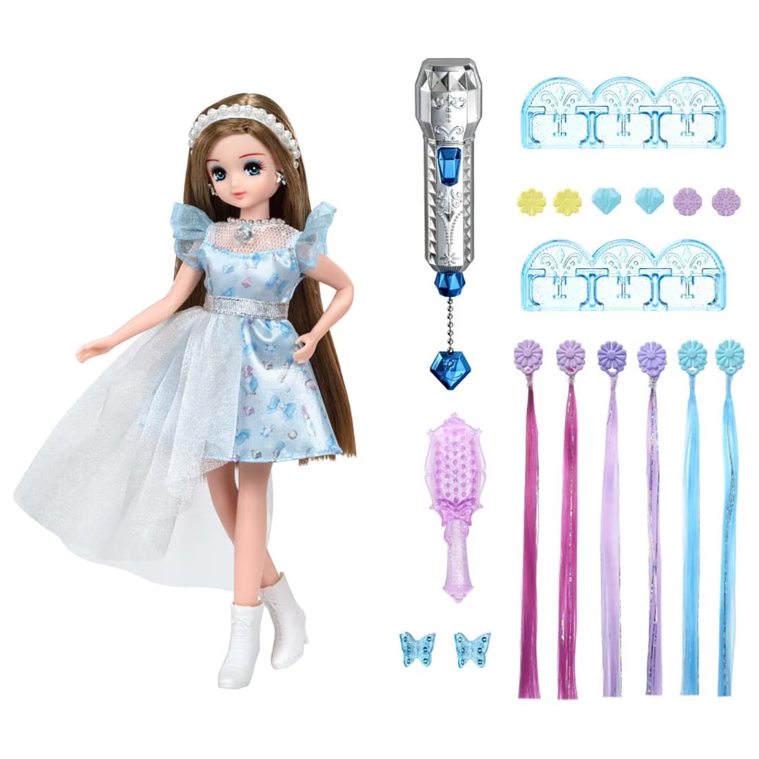 Takara Tomy Licca Hair Extensions Tsubasa-chan Fav Blue Doll Set