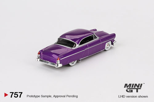 Load image into Gallery viewer, Mini GT #757 1/64 Lincoln Capri Hot Rod 1954 Purple Metallic (LHD)

