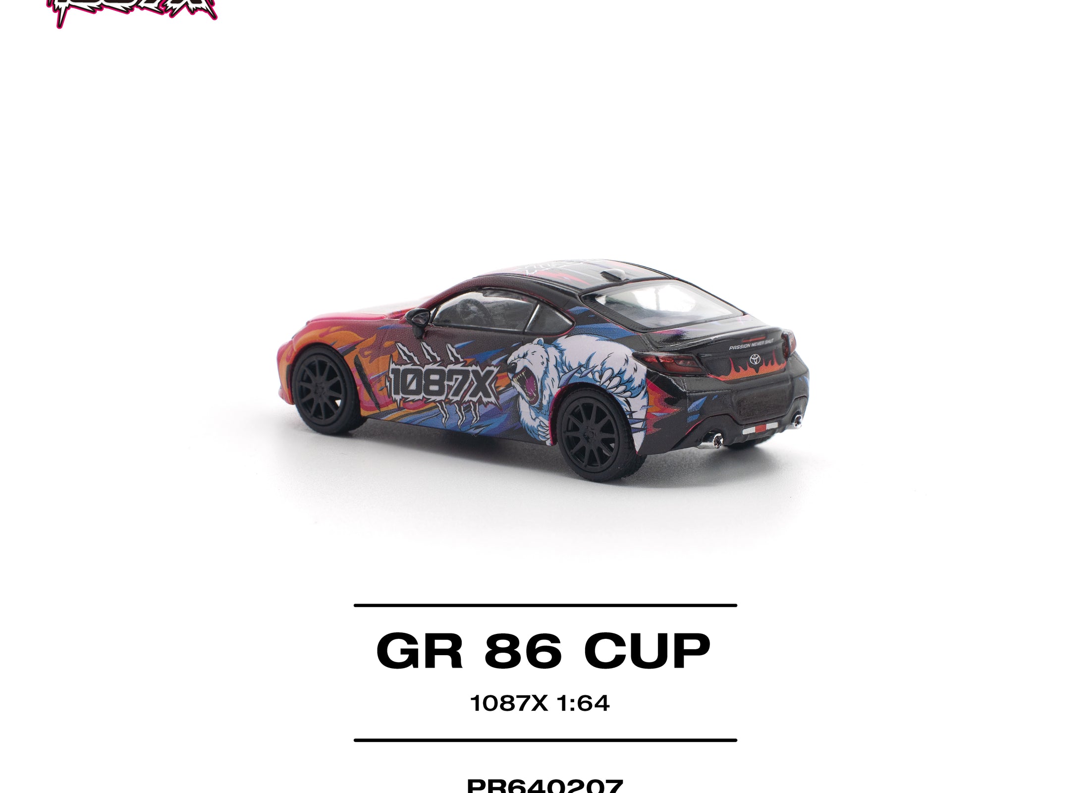 POPRACE 1/64 1087X GR86 CUP Diecast Model Car