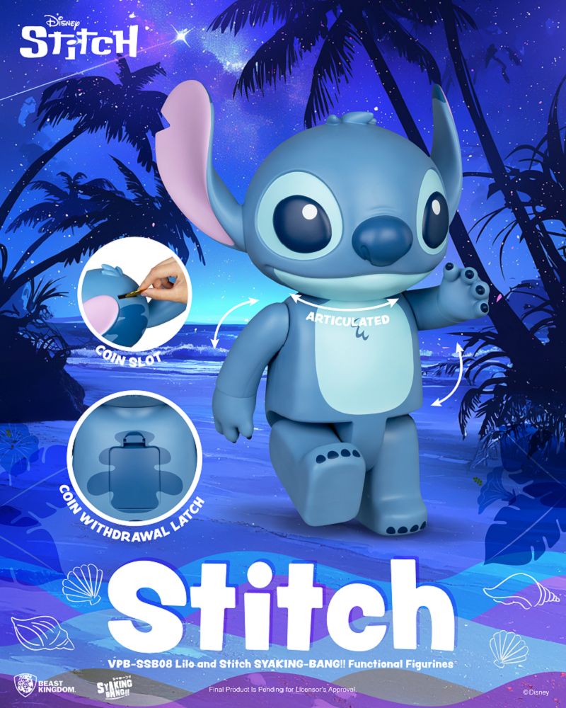 Beast Kingdom VPB-SSB08 Lilo and Stitch SYAKING-BANG! Functional Figurine Stitch