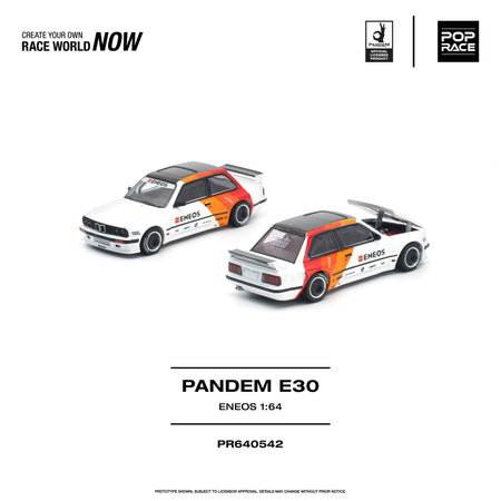 (Pre-order) POPRACE 1/64 - PANDEM E30 ENEOS Diecast Model Car