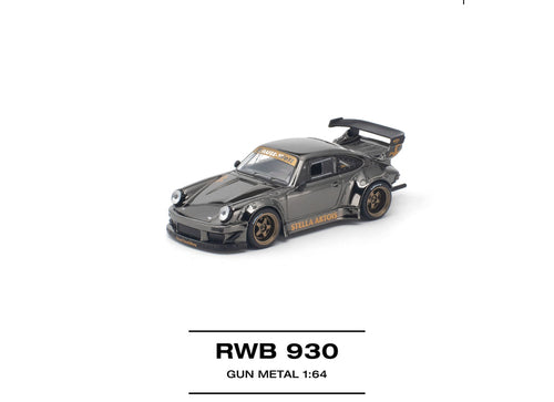 Load image into Gallery viewer, (Pre-order) POPRACE 1/64 - RWB 930 GUN METAL Opening Rear Engine Cover
