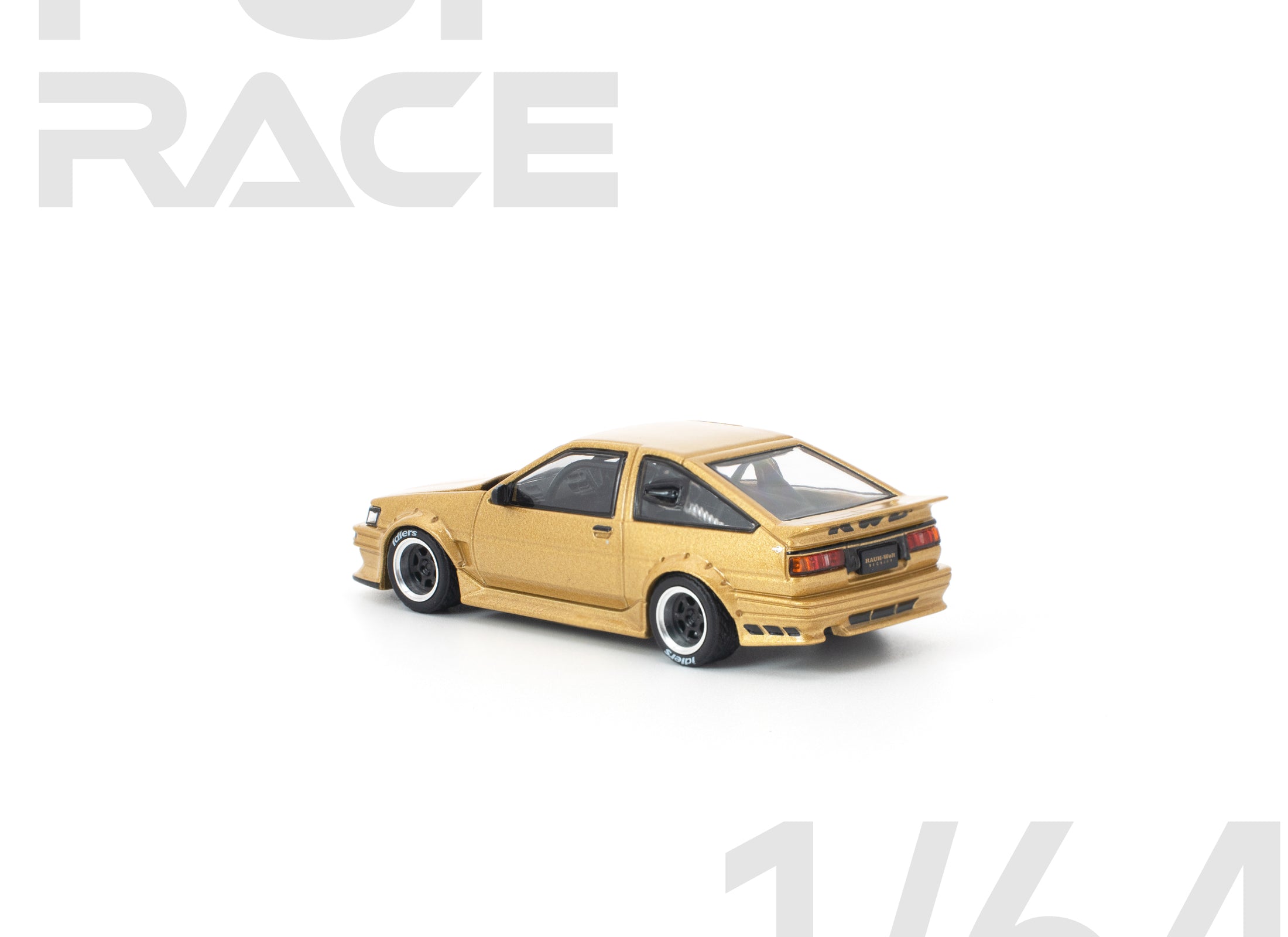 (Pre-order) POPRACE 1/64 RWB AE86 GOLD #PR640411 Diecast Model Car