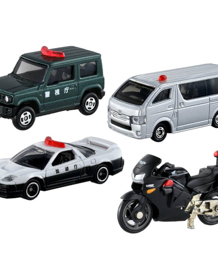 Takara Tomy Tomica Diecast Model Gift Set - Police Vehicle Collection Car Set