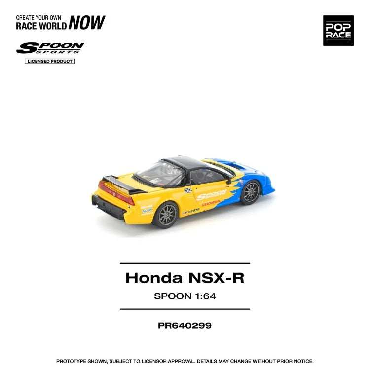 (Pre-order) POP RACE 1/64 HONDA NSX-R SPOON Diecast Model Car #PR640299