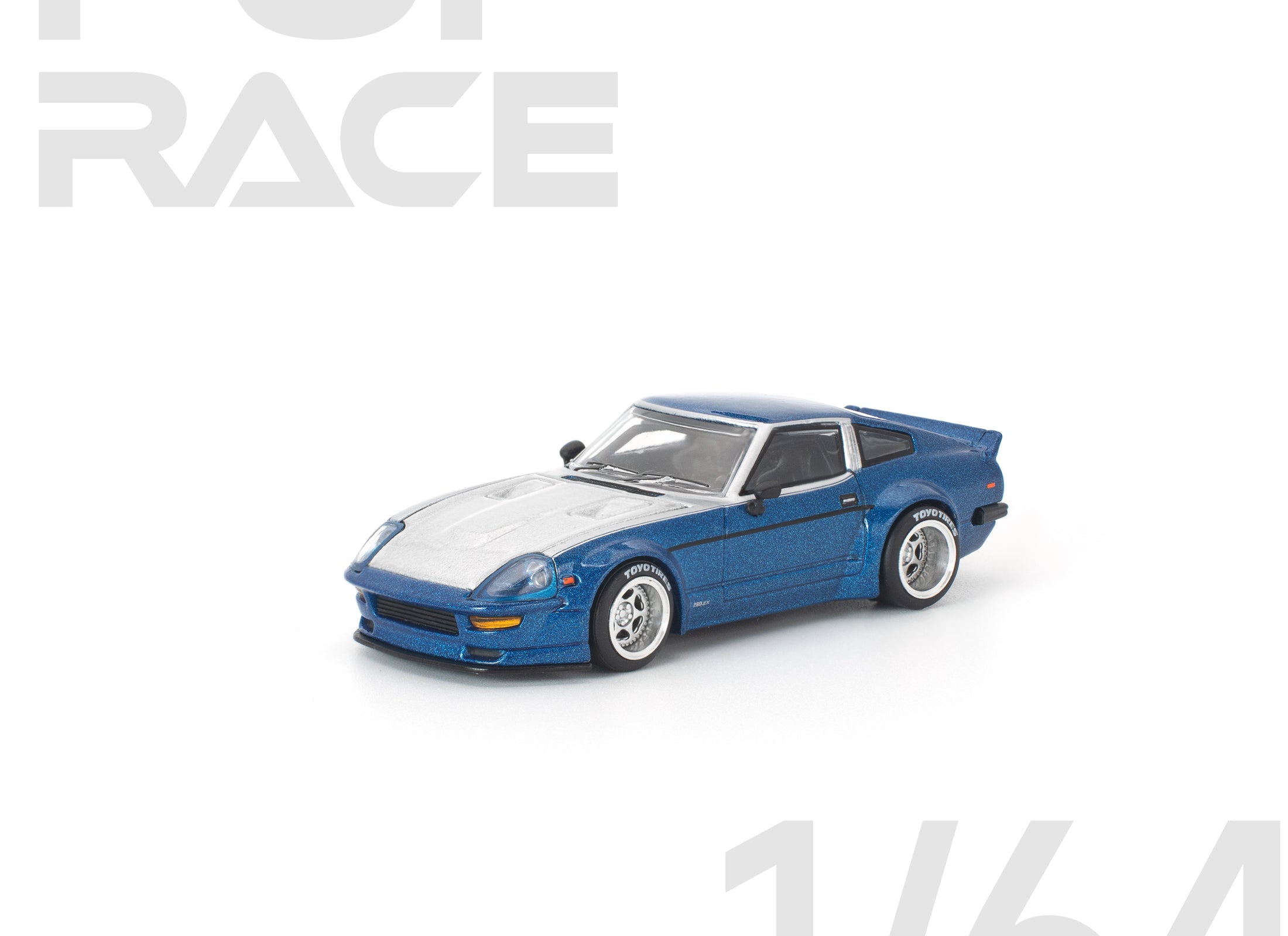 (Pre-order) POP RACE 1/64 PANDEM 280ZX BLUE Diecast Model Car #PR640315