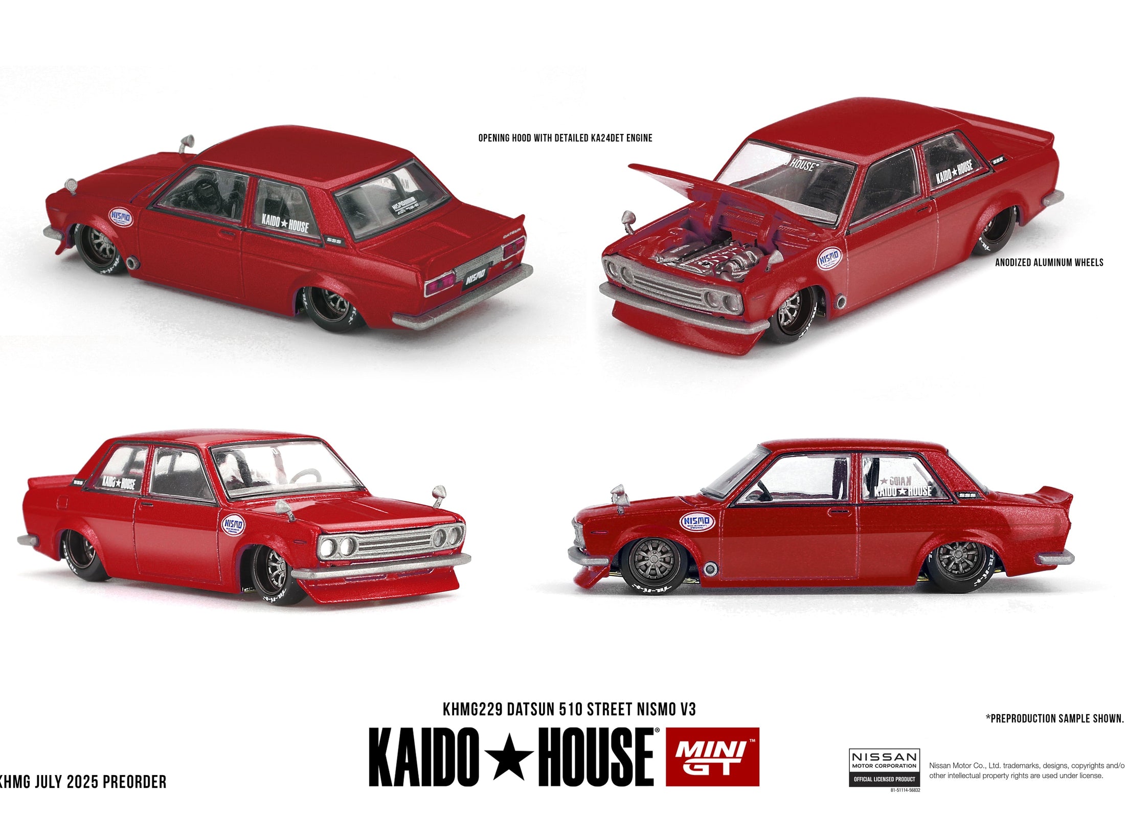 (Pre-order) Kaidohouse x MINI GT Datsun 510 Street Nismo V3 Die-cast Model Car