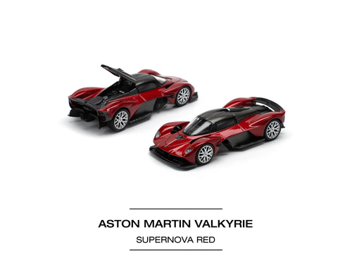 Load image into Gallery viewer, POPRACE 1/64 ASTON MARTIN VALKYRIE SUPERNOVA RED Diecast model car
