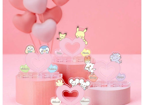Load image into Gallery viewer, Takara Tomy Pokemon PokePeace Acrylic Stands that Connect Together Mellow Heart
