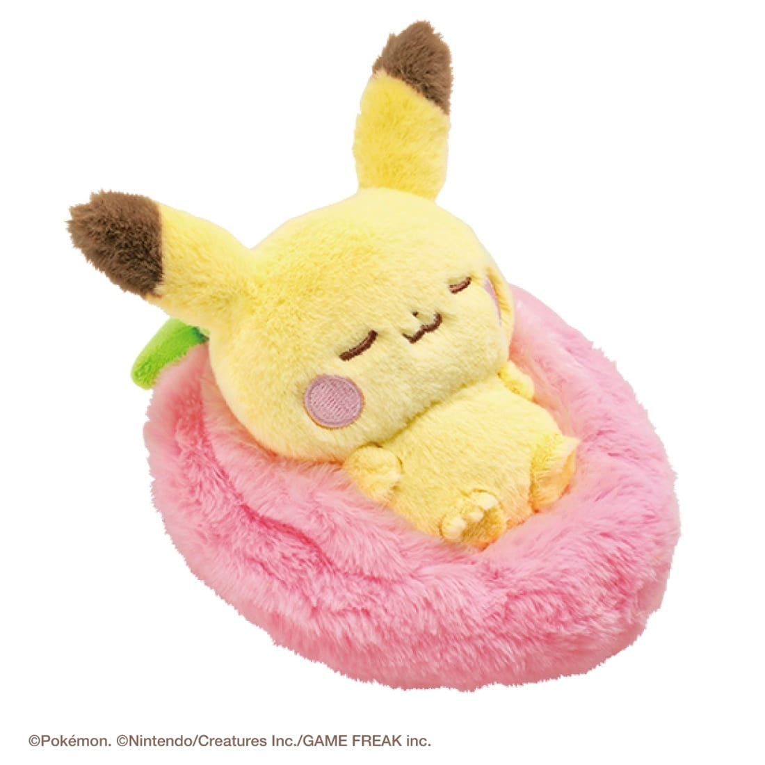 Takara Tomy PokePiece Sleeping Fruit Plush Toy Pikachu 15cm
