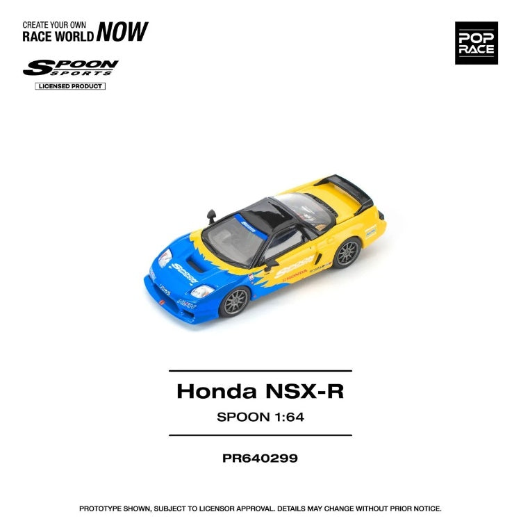 (Pre-order) POP RACE 1/64 HONDA NSX-R SPOON Diecast Model Car #PR640299