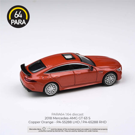 PARA64 1/64 2018 Mercedes-AMG GT 63 S - Copper Orange (RHD) Model Car