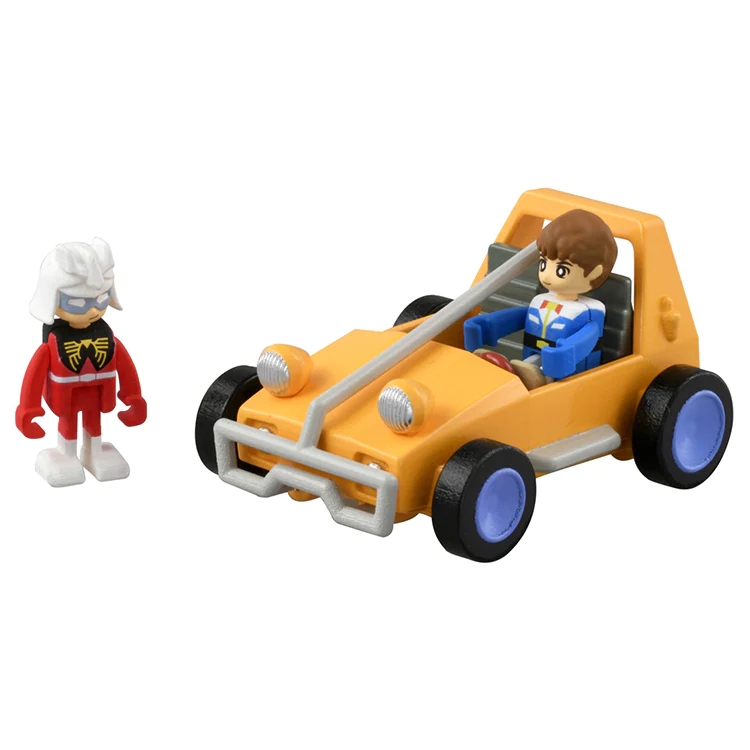 Takara Tomy Dream Tomica Ride On Mobile Suit Gundam Buggy with 2 figures