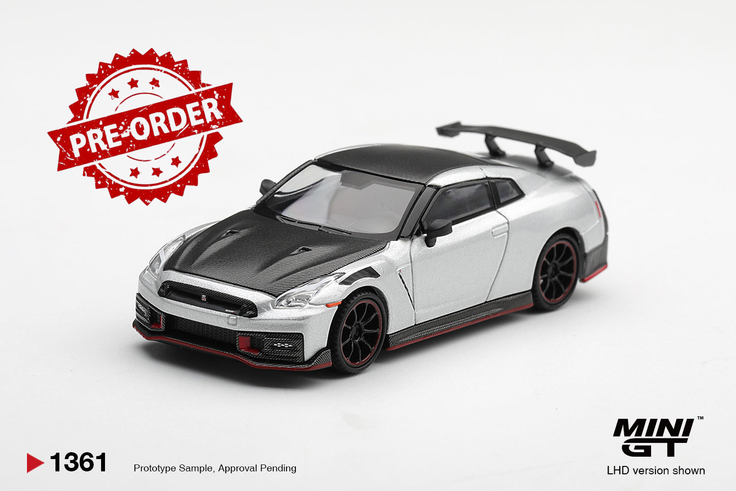 (Pre-order) Mini GT #1361 Nissan GT-R R35 NISMO 2024 Silver Metallic RHD Model