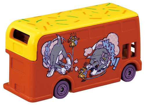 Load image into Gallery viewer, Takara Tomy Dream Tomica Diecast SP Tom and Jerry Jerry Wrapping Bus Orange
