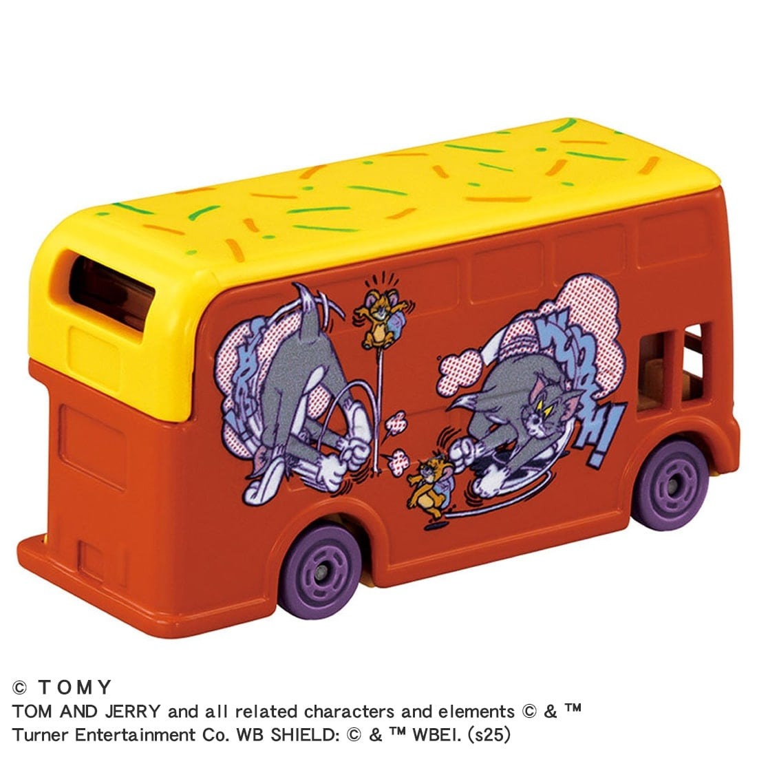Takara Tomy Dream Tomica Diecast SP Tom and Jerry Jerry Wrapping Bus Orange