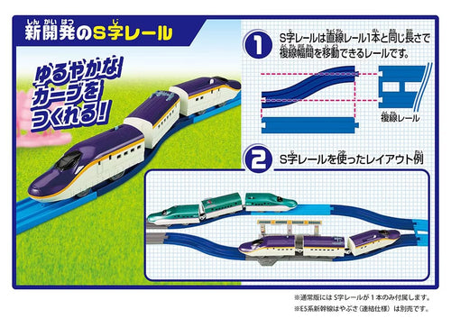Load image into Gallery viewer, Takara Tomy Plarail Train Series E8 Tsubasa &amp; Tomica Arch Railroad Crossing Set
