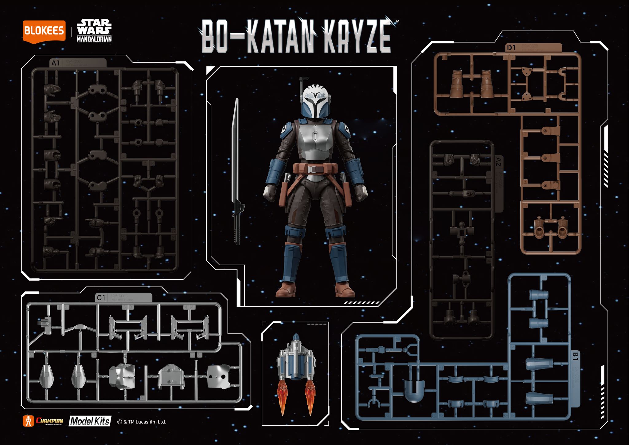 Blokees Star Wars The Mandalorian & Grogu CC06 Series - Bo-Katan Kryze Figure