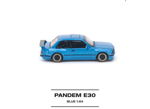 Load image into Gallery viewer, (Pre-order) POPRACE 1/64 - PANDEM E30 BLUE Opening Front Hood Detailed Engine
