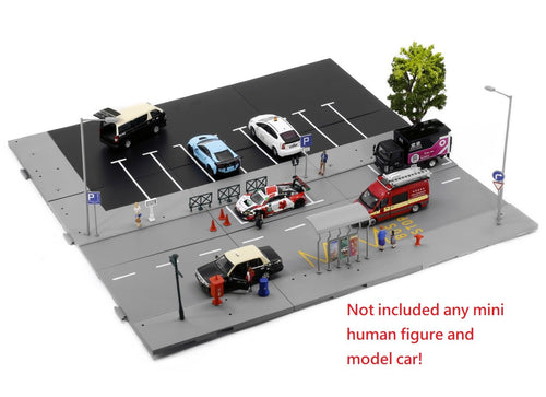 Load image into Gallery viewer, TINY City scale 1:64 Street Diorama Painted Model - S1 Macau Road Set
