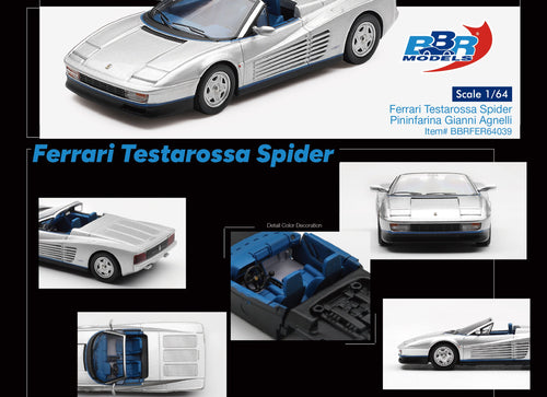 Load image into Gallery viewer, (Pre-order) BBR 1/64 Ferrari Testarossa Spider Pininfarina Gianni Agnelli Model

