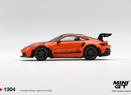 Load image into Gallery viewer, (Pre-order) Mini GT #1304 Porsche 911 (992) GT3 RS Weissach Gulf Orange RHD
