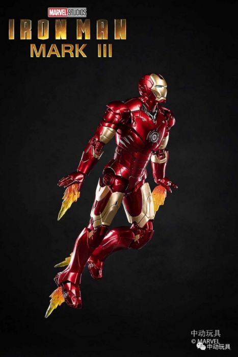 ZD Toys Marvel Avengers 1/10 Iron Man MK3 Action Figure with Lighting Function