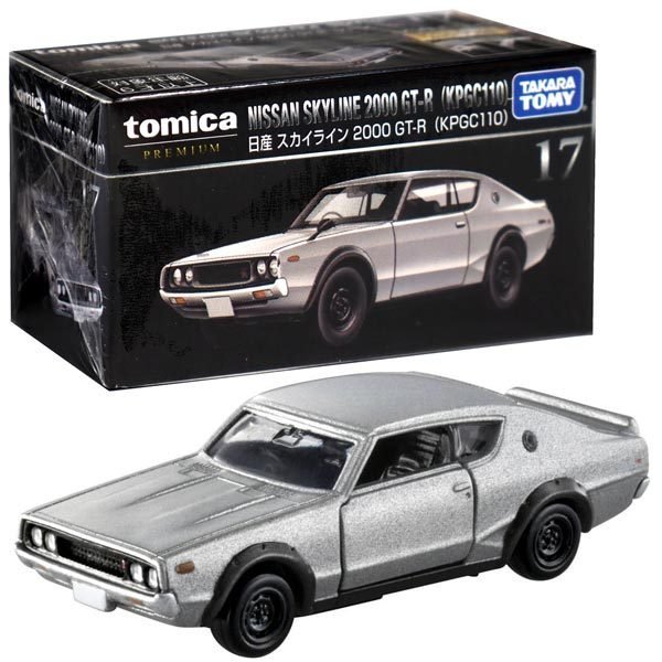 Takara Tomy Tomica Premium Diecast Car No. 17 - Nissan Skyline GT-R (KPGC110)