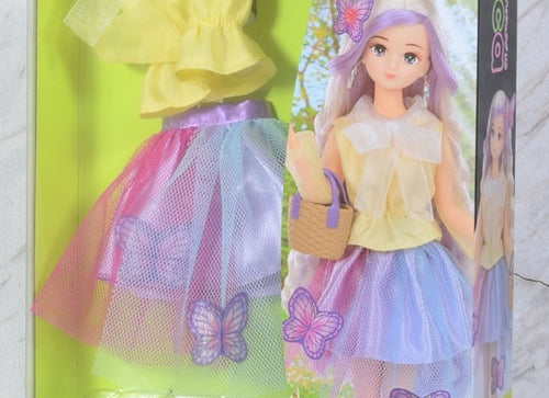 Load image into Gallery viewer, Takara Tomy Licca Chan Doll Dress - Papillon Picnic Dress with accessories Set
