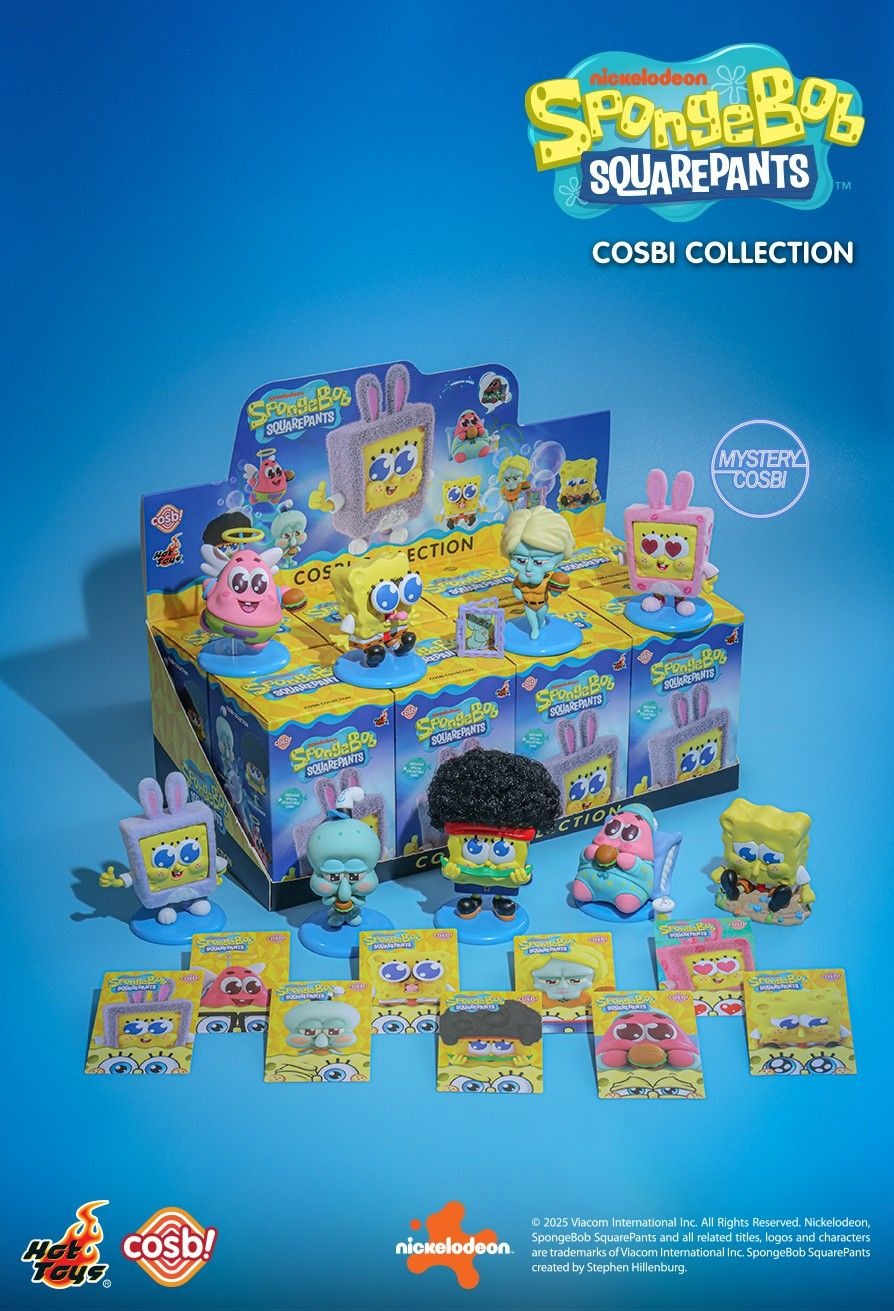 Hot Toys SpongeBob SquarePants Cosbi Bobble-Head Figure Collection (Set of 8)